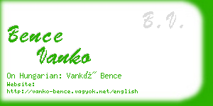 bence vanko business card